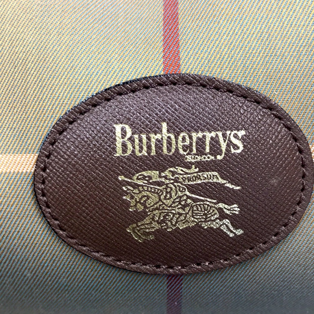 BURBERRY VINTAGE DUFFLE BOSTON BAG BURBERRYS - Picture 12 of 14